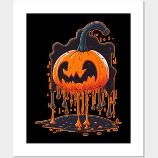 melting pumpkin Posters and Art